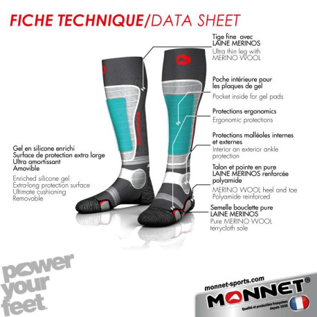 SKI SOCKS Monnet GelProtech 2027  -