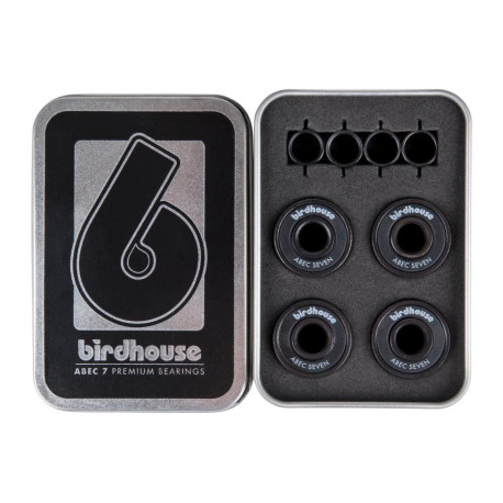 Birdhouse Bearing Abec 7 (Pack 8) Black 2022 - Roulements pour skateboards