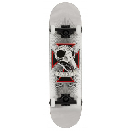 Skateboard Birdhouse Stage 3 Hawk Skull 2 Chrome Silver Foil  7.75''- Complete 2022 - Skateboards Completes