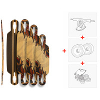 Skateboard Fibretec S-Flex 33\\" / 37.5\\" / 40.75\\" (Axes et roues à choisir)  2016 - Complete - Longboard Komplett