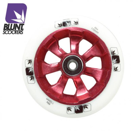 Blunt Scooter Wheel 7 Spoke Gomme 110mm White 2019 - Roues