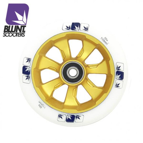 Blunt Scooter Wheel 7 Spoke Gomme 110mm White 2019 - Roues