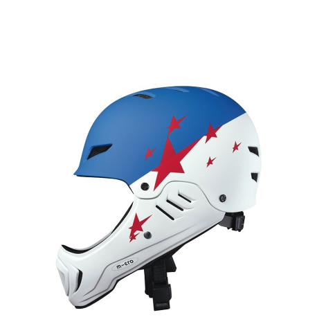 Integralhelm Micro Racing Helmet White Blue 2023 - Fullface Helmet