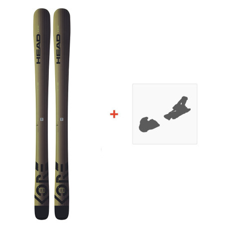 Ski Head Kore Team SW 2023 + Fixations de ski - Pack Ski Freeride