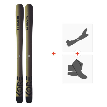 Ski Head Kore Team SW 2023 + Tourenbindungen + Felle - Freeride + Touren