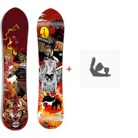 Snowboard Yes Firstpow 2024 + Fixations de snowboard - Pack Snowboard Junior
