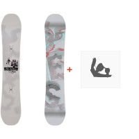 Snowboard Yes Typo 2023 + Fixations de snowboard - Pack Snowboard Homme