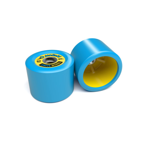 Mellow Drive Wheels (Set of 2 Roues) Blue Yellow - Roues - Skateboard Électrique