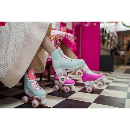 Quad skates RioRoller Script Pink / Lilac 2020 - Rollerskates