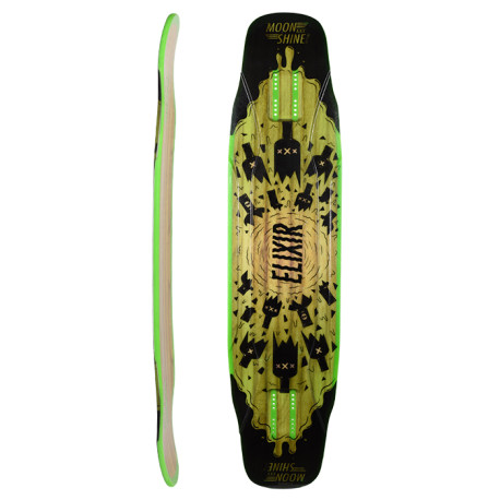 Moonshine Elixir Black/Green 40.5\\" 2019 - Deck Only - Planche Longboard ( à personnaliser )