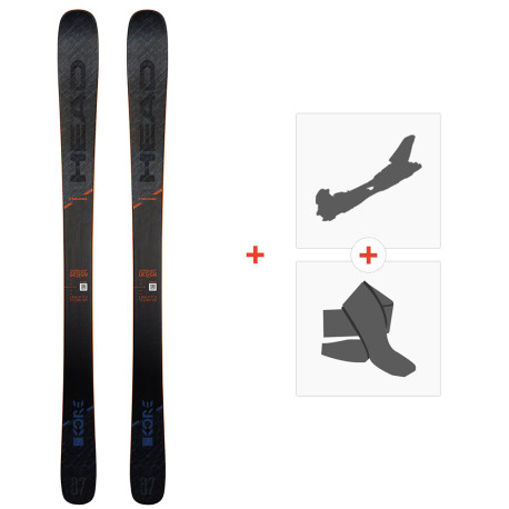 Ski Head Kore 87 Grey 2020 + Fixations de ski randonnée + Peaux - All Mountain + Rando