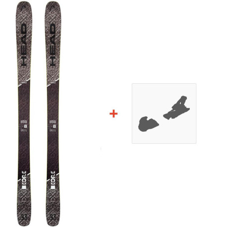 Ski Head Kore 93 R Grey 2020 + Ski Bindungen  - Ski All Mountain 91-94 mm mit optionaler Skibindung