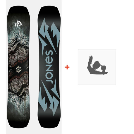 Snowboard Jones Mountain Twin 2023 + Fixations de snowboard