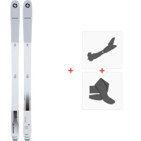 Ski Blizzard Zero G 085 Flat White 2022 + Touring Ski Bindings + Climbing Skins  - Allround Touring