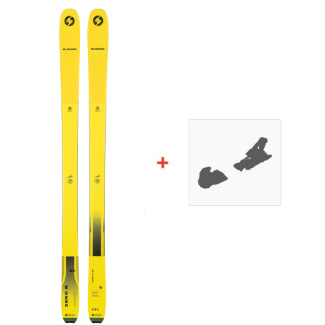 Ski Blizzard Zero G 085 Flat Yellow 2022 + FIxations de ski  - Rando Polyvalent