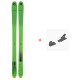 Ski Blizzard Zero G 095 Flat Green 2022 + FIxations de ski  - Rando Polyvalent