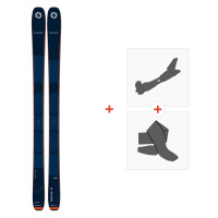 Ski Blizzard Zero G 085 Dark Blue 2023 + Touring Ski Bindings + Climbing Skins  - Allround Touring