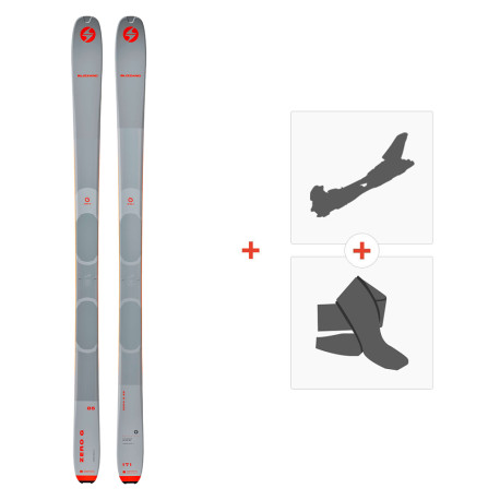 Ski Blizzard Zero G 085 Grey 2025 + Touring Ski Bindings + Climbing Skins  - Allround Touring