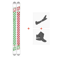 Ski Line Afterbang 2016 + Touring Ski Bindings + Climbing Skins  - Freestyle + Piste + Touring