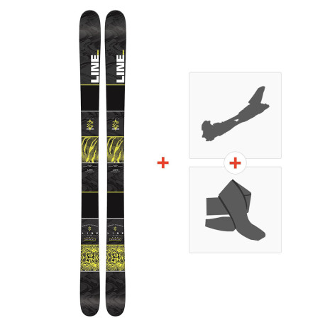 Ski Line Gizmo 2016 + Touring Ski Bindings + Climbing Skins  - Freestyle + Piste + Touring