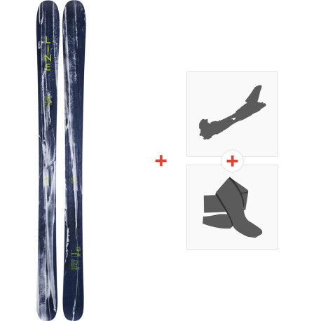 Ski Line Supernatural 100 2020 + Fixations ski de rando + Peaux  - Pack Ski Freeride 94-100 mm