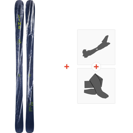 Ski Line Supernatural 92 2020 + Fixations ski de rando + Peaux  - Ski All Mountain 91-94 mm avec fixations de ski à choix