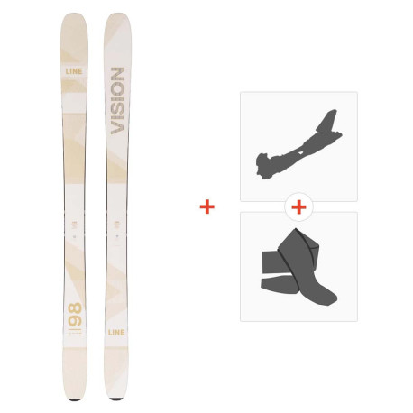 Ski Line Vision 98 2023 + Touring Ski Bindings + Climbing Skins  - FreeTouring
