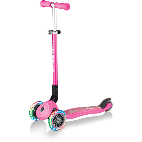 Globber | Primo Foldable Fantasy Lights | Neon Pink flowers 2022