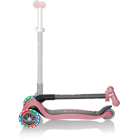 Globber | Primo Foldable Lights | Anodized T Bar | Pastel pink 2022