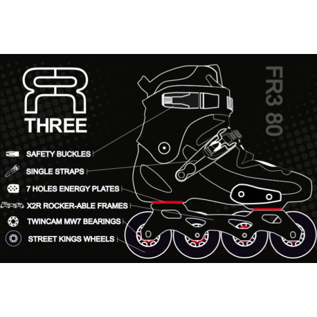 Roller en ligne FR Skates 3 80 White 2020