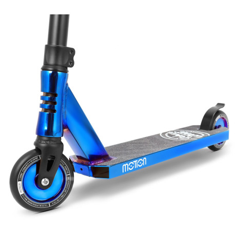 Stunt Scooter Motion Scooter Urban Pro Black Neo Blue 2022  - Freestyle Scooter Komplett