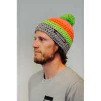 Poederbaas Colorful Crochet hat Gray / Green / Pink / Orange 2020