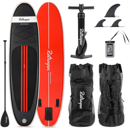 Retrospec Weekender 10 Inflatable Paddle Board Black 2020