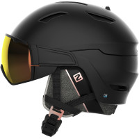 Salomon Skihelm Mirage Photo Black Pink Gold 2022