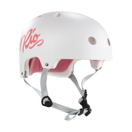 Skateboard-Helm RioRoller Script  White 2023