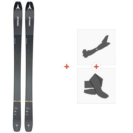 Ski Atomic Backland 85 Dark Blue/Blue 2022 + Fixations de ski randonnée + Peaux