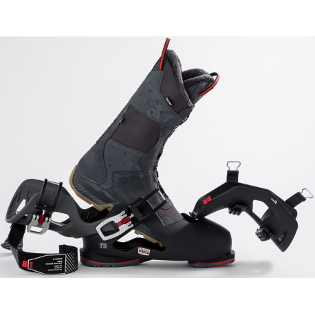Skischuhe Dahu Ecorce 01 M120 Dark Grey Red 2023 