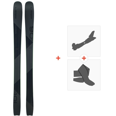 Ski Elan Ripstick 106 Black Edition 2020 + Fixations ski de rando + Peaux  -