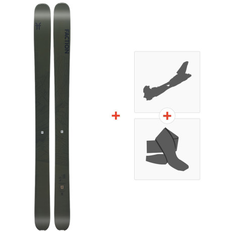 Ski Faction Agent 4.0 2022 + Touring Ski Bindings + Climbing Skins  -