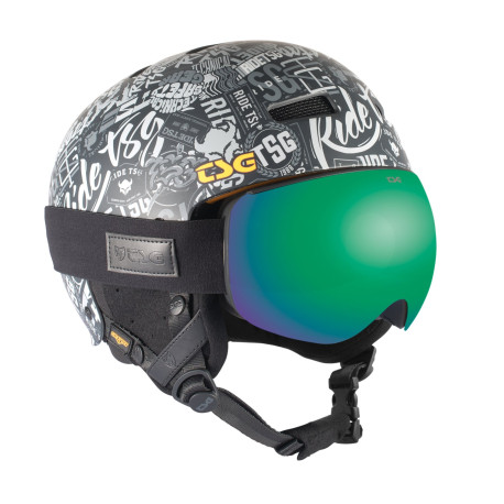 TSG Goggle Three Blackout Green Chrome 2020