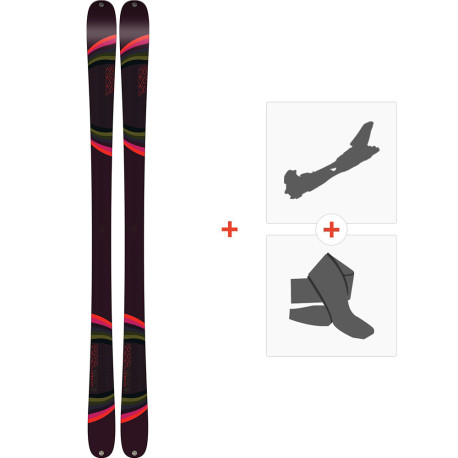 Ski K2 Missconduct 2019 + Fixations ski de rando + Peaux  - Freestyle + Piste + Rando