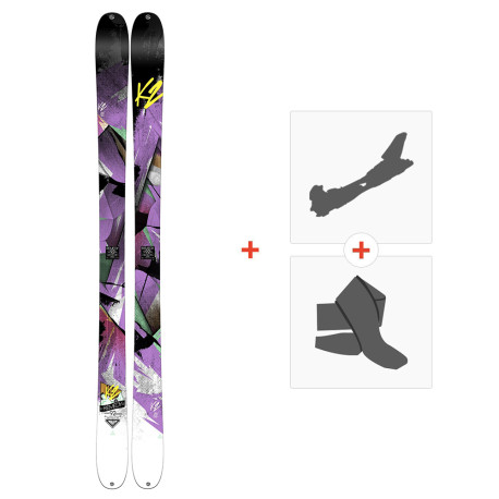 Ski K2 Remedy 92 2015 + Touring Ski Bindings + Climbing Skins  - Freestyle + Piste + Touring
