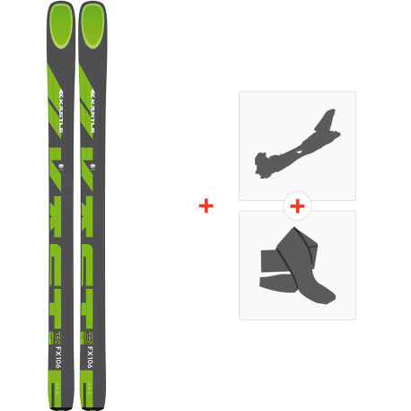 Ski Kastle FX106 HP 2021 + Touring Ski Bindings + Climbing Skins  -