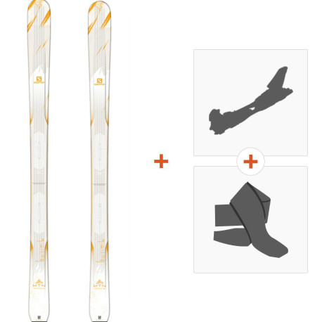 Ski Salomon N MTN Explore 88 White / Yellow 2018 + Fixations randonnée + Peau