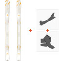 Ski Salomon N MTN Explore 88 White / Yellow 2018 + Fixations randonnée + Peau