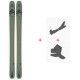 Ski Salomon N QST 106 OIL Green/Orang 2021 + Fixations de ski randonnée + Peaux