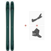 Ski Salomon N QST 118 Dark Grey 2020 + Fixations de ski randonnée + Peaux