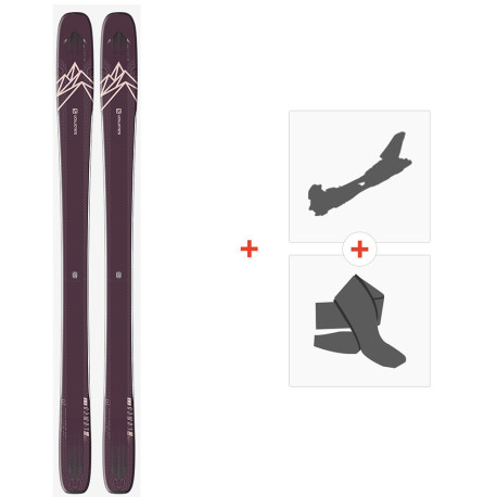 Ski Salomon N QST Lumen 99 2021 + Fixations ski de rando + Peaux  -