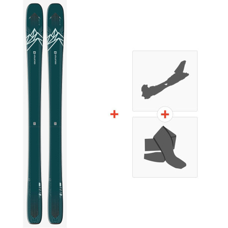 Ski Salomon N QST Lux 92 2021 + Fixations ski de rando + Peaux  -