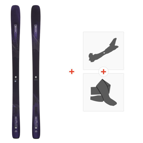 Ski Salomon N Stance W 88 Black 2023 + Fixations de ski randonnée + Peaux